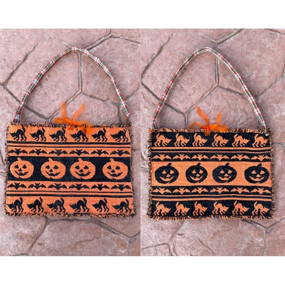 Handcrafted | Upcycled Halloween Reversible Tapestry Crossbody Shoulder Bag - Picture 8 of 8